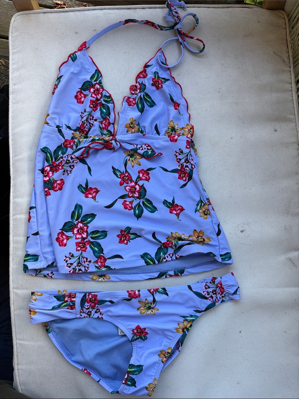 Floral Halter Tankini floral swimsuit